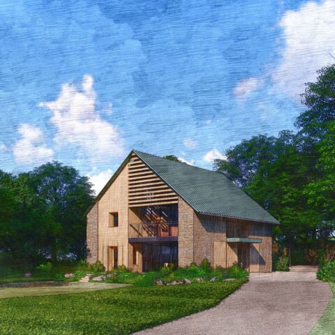 Designs for a rural barn conversion in the Mendips